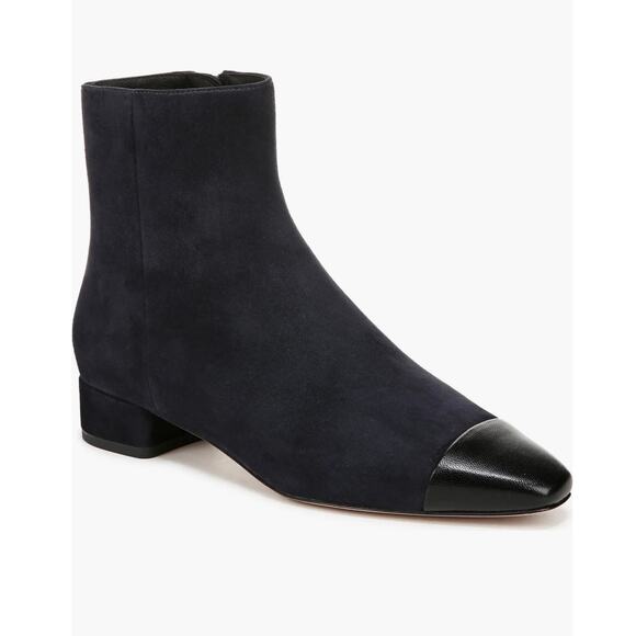 Veronica Beard Cecile Cap Toe Bootie (Women) Color: Indigo/ Black (New) $495.00 - Picture 1 of 9